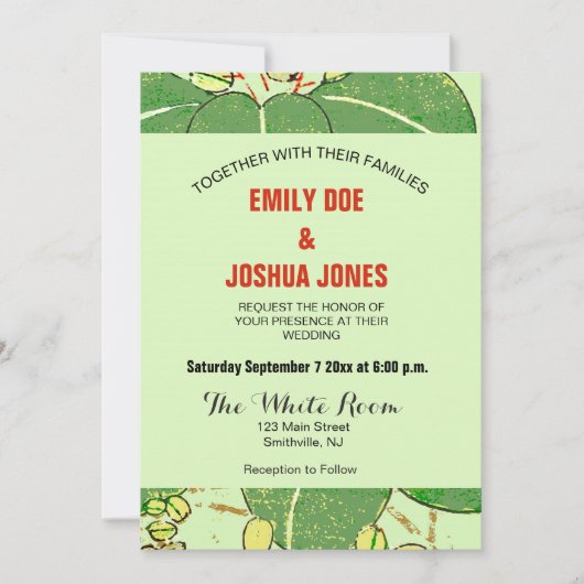 Botanisch kunstpatroon van Japans leder Kaart (Voorkant)