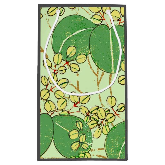 Botanisch kunstpatroon van Japans leder Klein Cadeauzakje (Achterkant)