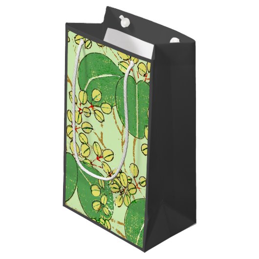 Botanisch kunstpatroon van Japans leder Klein Cadeauzakje (Voorkant Gekanteld)