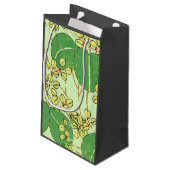 Botanisch kunstpatroon van Japans leder Klein Cadeauzakje (Achterkant Gekanteld)