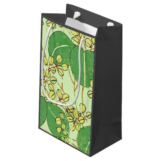 Botanisch kunstpatroon van Japans leder Klein Cadeauzakje (Achterkant Gekanteld)