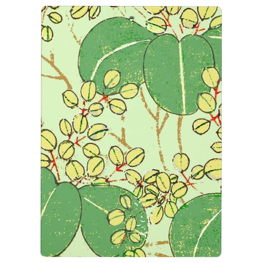 Botanisch kunstpatroon van Japans leder Klembord (Achterkant)