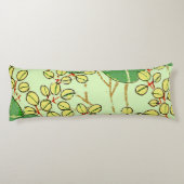 Botanisch kunstpatroon van Japans leder Lichaamskussen (Achterkant)