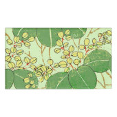Botanisch kunstpatroon van Japans leder Naambadge (Voorkant)