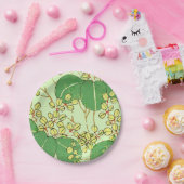 Botanisch kunstpatroon van Japans leder Papieren Bordje (Feest)