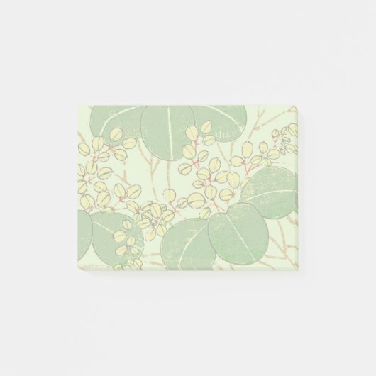 Botanisch kunstpatroon van Japans leder Post-it® Notes (Voorkant)