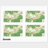Botanisch kunstpatroon van Japans leder Rechthoekige Sticker (Vel)