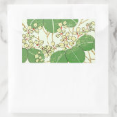 Botanisch kunstpatroon van Japans leder Rechthoekige Sticker (Tas)