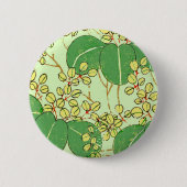 Botanisch kunstpatroon van Japans leder Ronde Button 5,7 Cm (Voorkant)