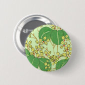 Botanisch kunstpatroon van Japans leder Ronde Button 5,7 Cm (Voorkant /achterkant)