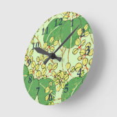 Botanisch kunstpatroon van Japans leder Ronde Klok (Hoek)