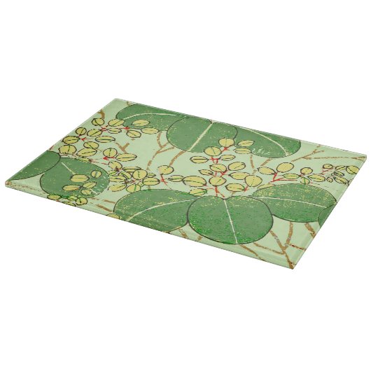 Botanisch kunstpatroon van Japans leder Snijplank (Hoek)