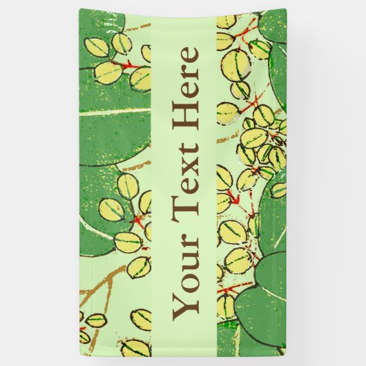 Botanisch kunstpatroon van Japans leder Spandoek (Verticaal)