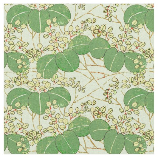 Botanisch kunstpatroon van Japans leder Stof (Close Up)