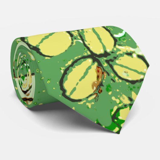 Botanisch kunstpatroon van Japans leder Stropdas (Opgerold)