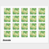 Botanisch kunstpatroon van Japans leder Vierkante Sticker (Vel)
