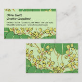 Botanisch kunstpatroon van Japans leder Visitekaartje (Voorkant / Achterkant)