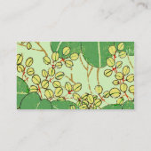 Botanisch kunstpatroon van Japans leder Visitekaartje (Achterkant)