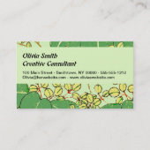 Botanisch kunstpatroon van Japans leder Visitekaartje (Voorkant)