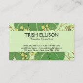 Botanisch kunstpatroon van Japans leder Visitekaartje (Achterkant)