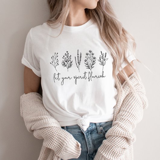 Botanisch Laat je geest floreren T-shirt