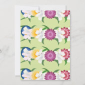 Botanisch land Boho Rozen Spring Floral Wedding Kaart (Achterkant)