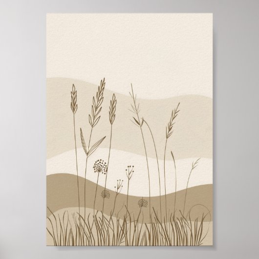 Botanisch landschap Boho Poster (Voorkant)
