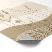 Botanisch landschap Boho Poster (Hoek)