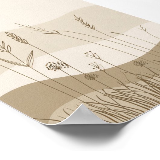 Botanisch landschap Boho Poster (Hoek)