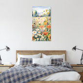 Botanisch landschap canvas afdruk (Insitu (Slaapkamer))