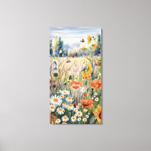 Botanisch landschap canvas afdruk (Voorkant)