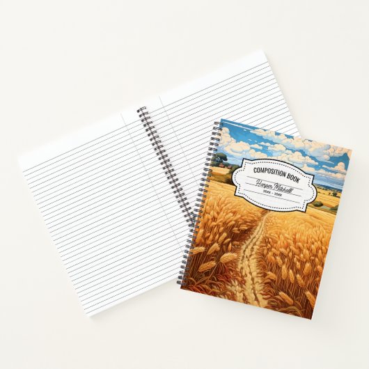 botanisch landschap compositie Notitieboek (Binnen)