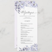  Botanisch Lavendel Trouwprogramma Programmakaart (Voorkant / Achterkant)