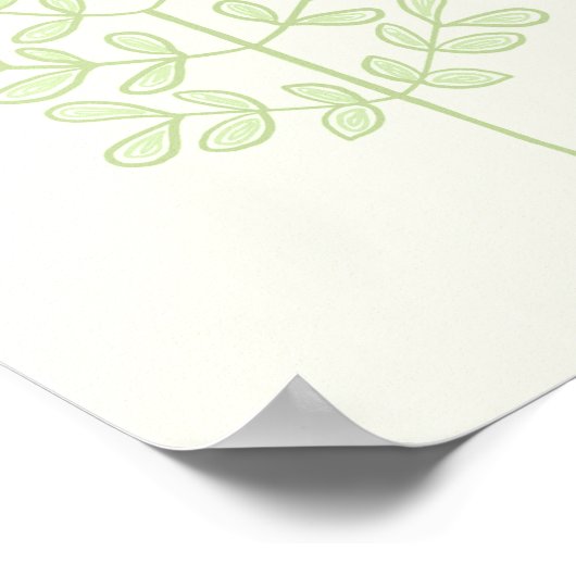 Botanisch leder poster (Hoek)