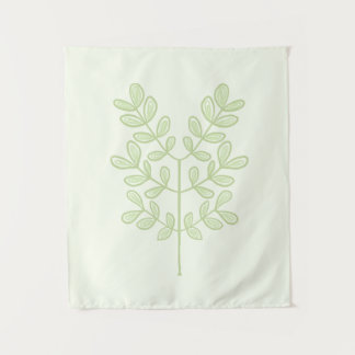 Botanisch leder wandkleed