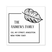 Botanisch leder  zelfinktende stempel (Design)