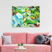Botanisch lederen canvas 24 x 18 afdrukken (Insitu (Woonkamer))