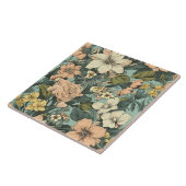 Botanisch Lelie Bloempatroon Tegeltje (Zijkant)