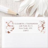 Botanisch Lente Bruiloft Retouradres Label (Insitu)