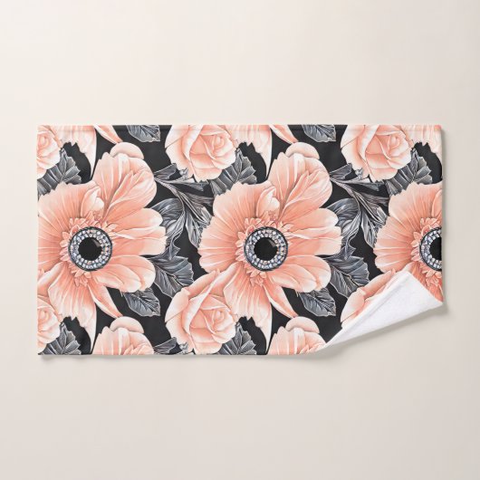 Botanisch lichtdoorlatend patroon bad handdoek (Handdoek)