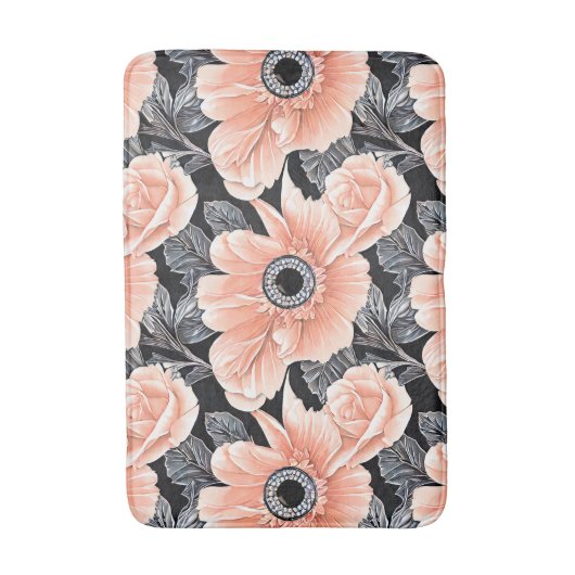 Botanisch lichtdoorlatend patroon badmat (Voorkant Verticaal)