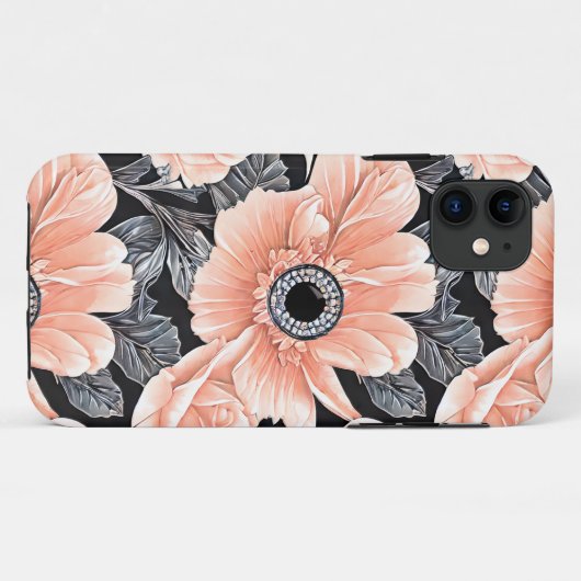 Botanisch lichtdoorlatend patroon Case-Mate iPhone case (Achterkant (horizontaal))