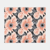 Botanisch lichtdoorlatend patroon fleece deken (Voorkant (Horizontaal))