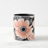 Botanisch lichtdoorlatend patroon mok (Midden)