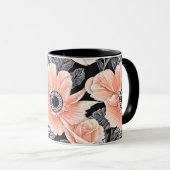 Botanisch lichtdoorlatend patroon mok (Voorkant rechts)