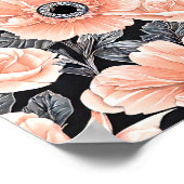 Botanisch lichtdoorlatend patroon poster (Hoek)