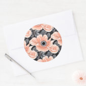 Botanisch lichtdoorlatend patroon ronde sticker (Envelop)