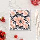 Botanisch lichtdoorlatend patroon servet (Insitu)