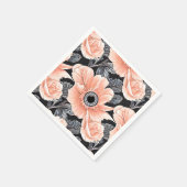 Botanisch lichtdoorlatend patroon servet (Hoek)