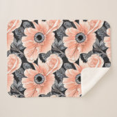 Botanisch lichtdoorlatend patroon sherpa deken (Voorkant (horizontaal))